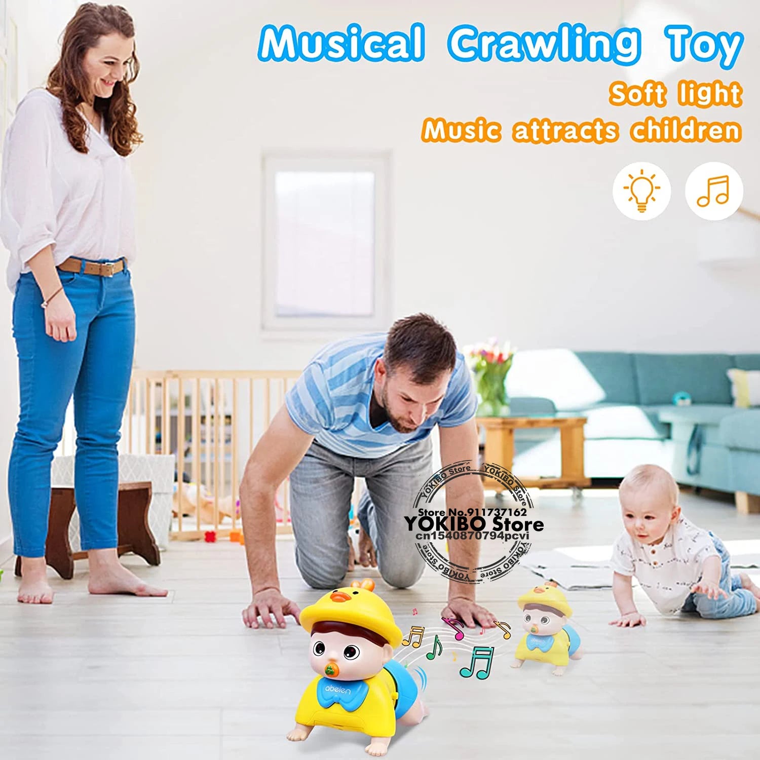 Crawling Baby Toys 6 to 12 Months Toddler Musical Toys Baby Toys 0 6 Months Early Educational Toys for Infant Toys 12-18 Months