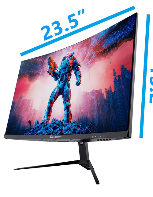 Load image into Gallery viewer, 27Inch 165Hz Curved Gaming Monitor, 1440P 144Hz Gaming Monitor, QHD 2K(2560X1440) PC Monitor, LCD Computer Monitor for Laptop with 2 Speaker&amp;Backlight, 1Ms Freesync, Metal Base, DP&amp;HDMI
