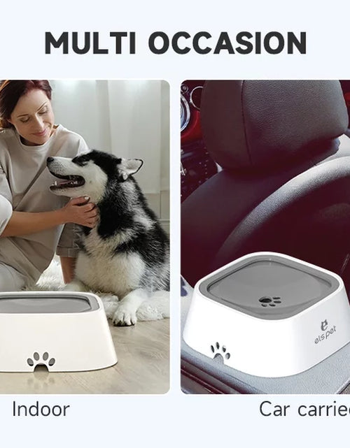 Load image into Gallery viewer, Dog Bowl No Spill Pet Water Bowl No Drip Slow Water Feeder Cat Pet Water Dispenser 35Oz/1L Travel
