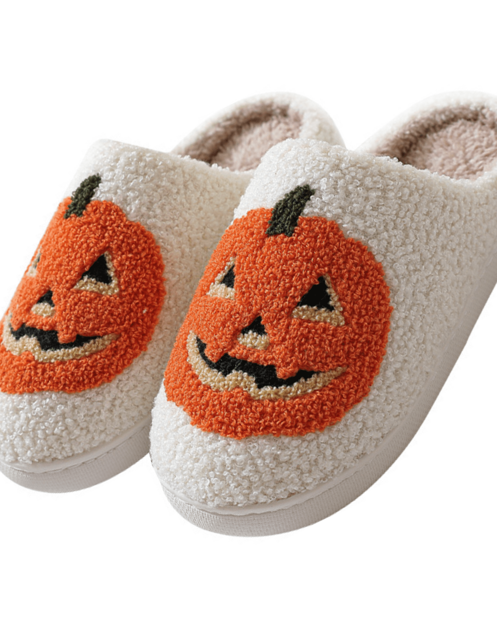 Cute Halloween Slippers for Women Perfect Soft Plush Comfy Warm Slip-On Halloween Pumpkin Bat Slippers Fo Women Indoor Fluffy House Slippers for Women and Men Non-Slip Fuzzy Flat Slides