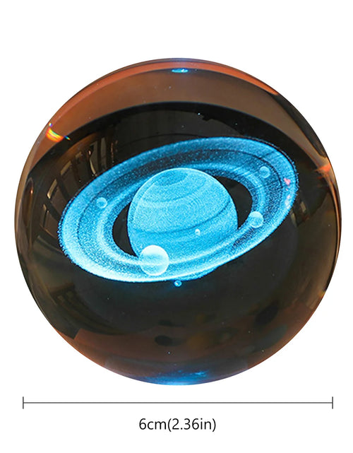 Load image into Gallery viewer, 3D Crystal Ball LED Night Light Glowing Planetary Galaxy Lamp for Home Bedrom Desk Creative Decor Gift Planet Moon Bedside Lamp
