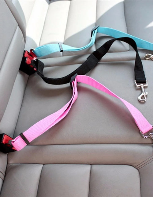 Load image into Gallery viewer, Adjustable Pet Cat Dog Car Seat Belt Pet Seat Vehicle Dog Harness Lead Clip Safety Lever Traction Dog Collars Dogs Accessoires Pets Products
