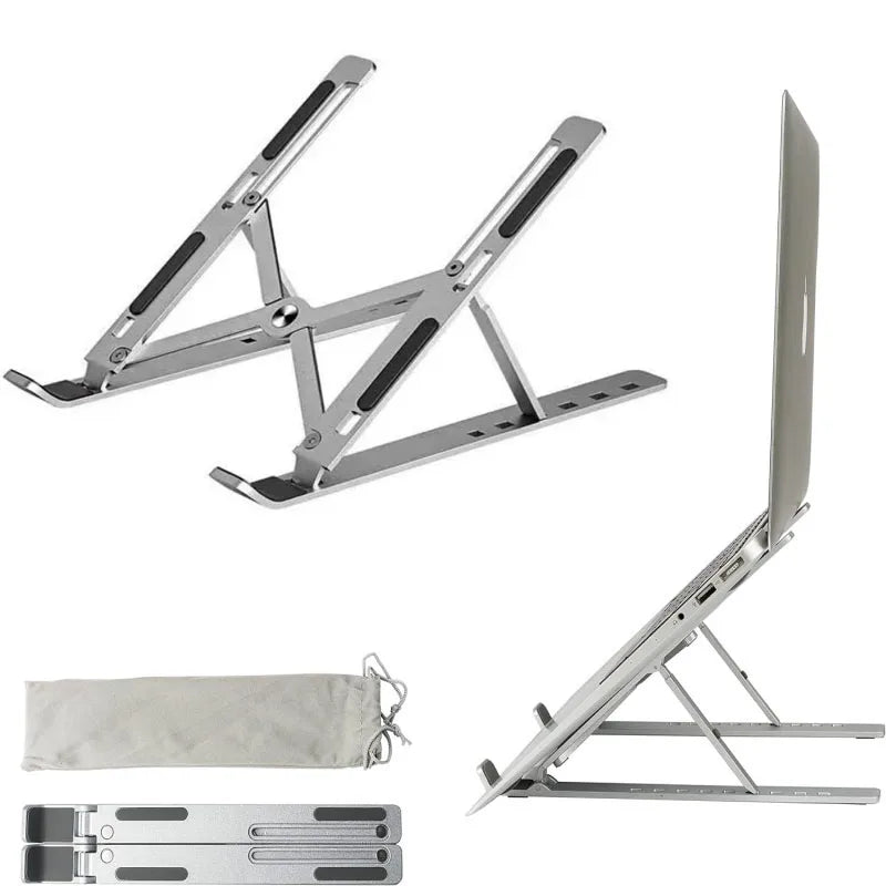 18" Laptop Stand Aluminum Alloy Cooling Stand Portable Folding Lifting Display Bracket Simple and Practical Laptop Stand Support