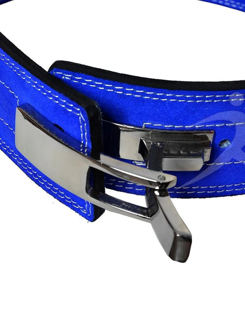 Load image into Gallery viewer, ™ Weight Power Lifting Leather Lever Pro Belt Gym Training Blue Small
