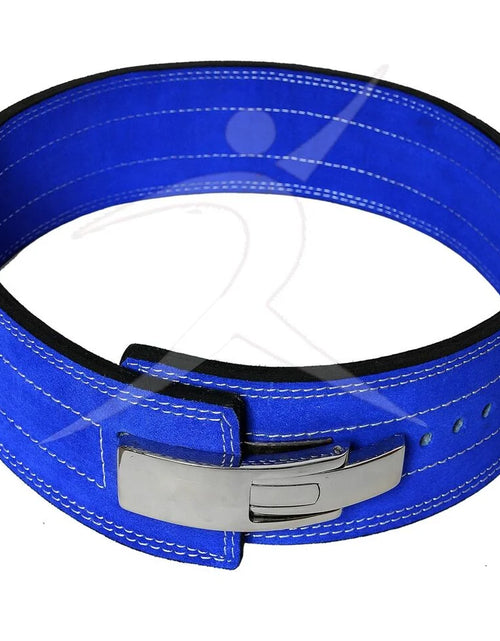 Load image into Gallery viewer, ™ Weight Power Lifting Leather Lever Pro Belt Gym Training Blue Small
