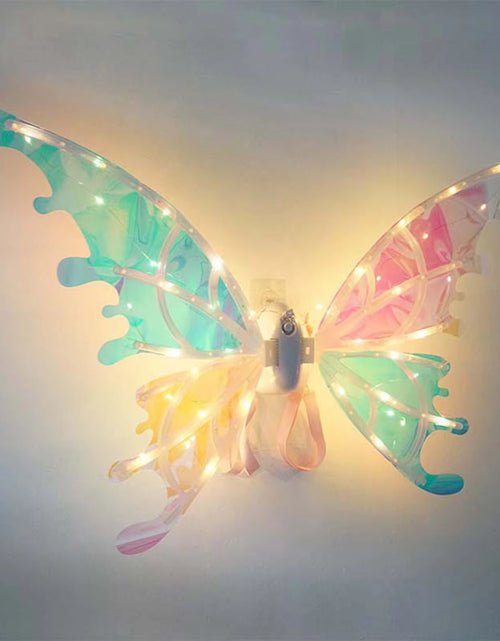 Load image into Gallery viewer, Halloween Children Electric Butterfly Wings Elf Wings Costume Magic Led Bats Wing Cosplay Dress up for Kids Cats Dogs
