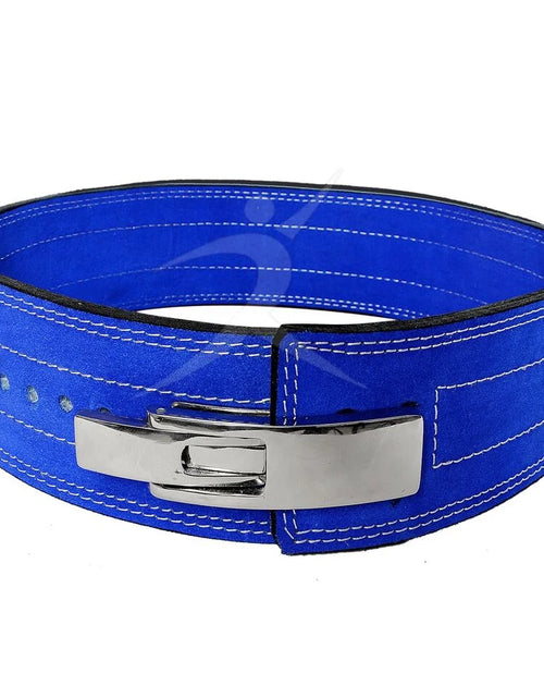 Load image into Gallery viewer, ™ Weight Power Lifting Leather Lever Pro Belt Gym Training Blue Small
