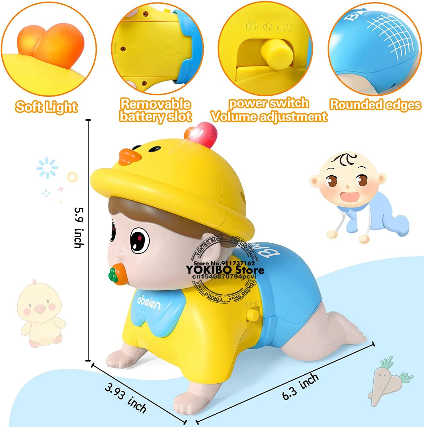 Crawling Baby Toys 6 to 12 Months Toddler Musical Toys Baby Toys 0 6 Months Early Educational Toys for Infant Toys 12-18 Months