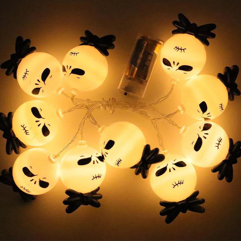 Halloween Lights Pumpkin Bat Spider Ghost Halloween String Lights Halloween Decorations Fairy Light Home Yard Window Decor