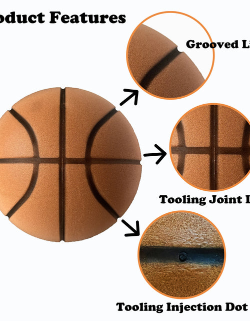 Load image into Gallery viewer, Grooved Silent Basketball 29.5&#39;&#39;/27.5&#39;&#39;Foam Basketball Indoor Training Silent Ball Dribbling Quietly Bounce Basketball No Noise
