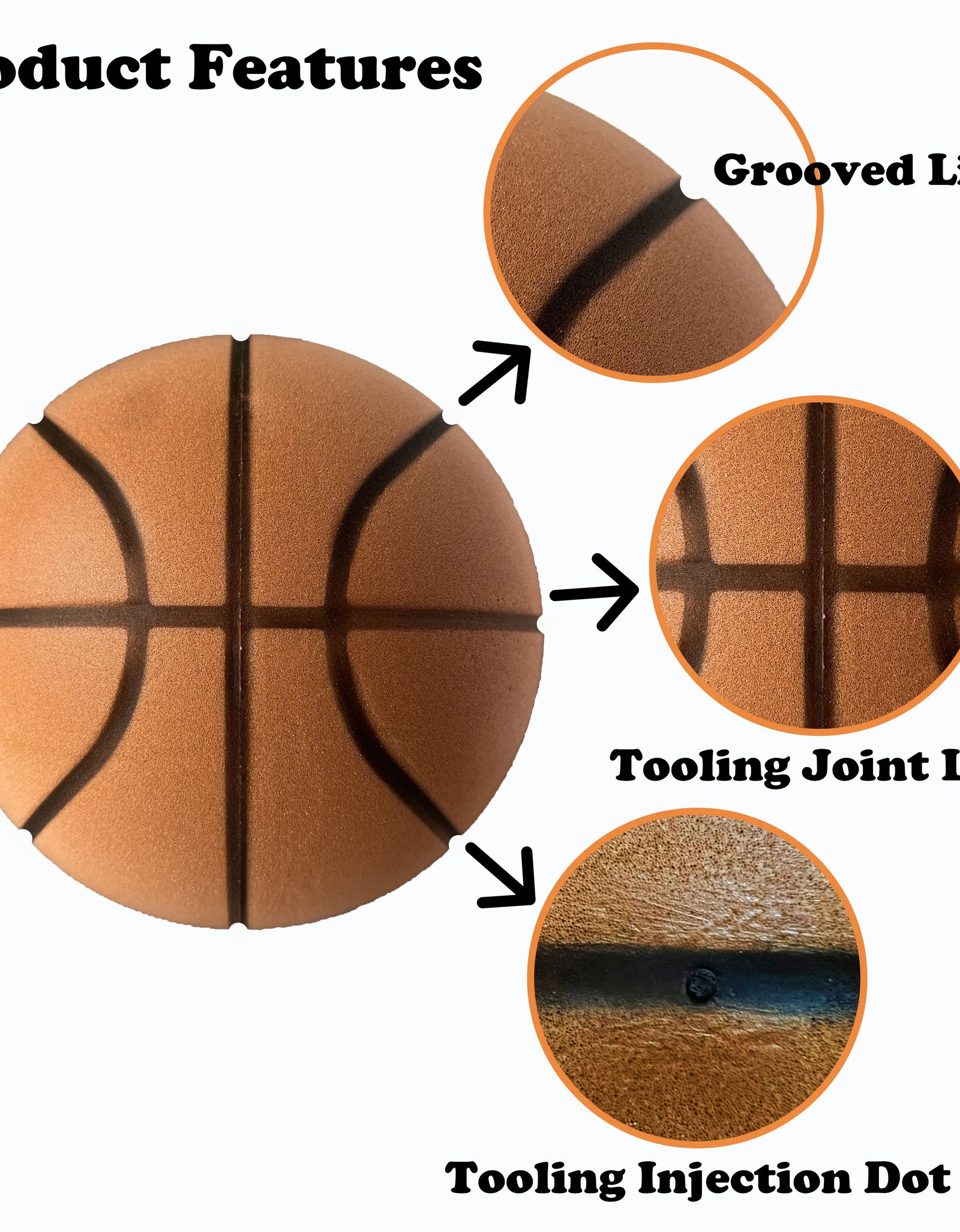 Grooved Silent Basketball 29.5''/27.5''Foam Basketball Indoor Training Silent Ball Dribbling Quietly Bounce Basketball No Noise