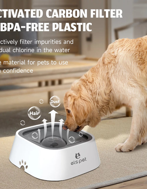 Load image into Gallery viewer, Dog Bowl No Spill Pet Water Bowl No Drip Slow Water Feeder Cat Pet Water Dispenser 35Oz/1L Travel
