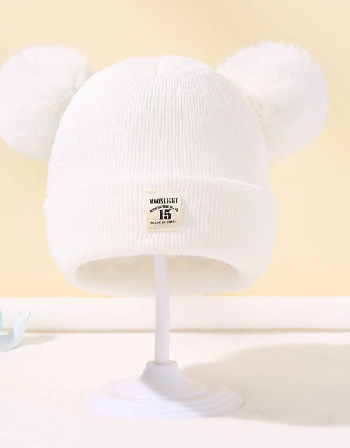 Load image into Gallery viewer, Solid Color Wool Knitted Bonnet Bebe Newborn Baby Hat Pompom Cute Winter Hat for Kids Boys Girls Children Warm Beanie Cap 0-3Y
