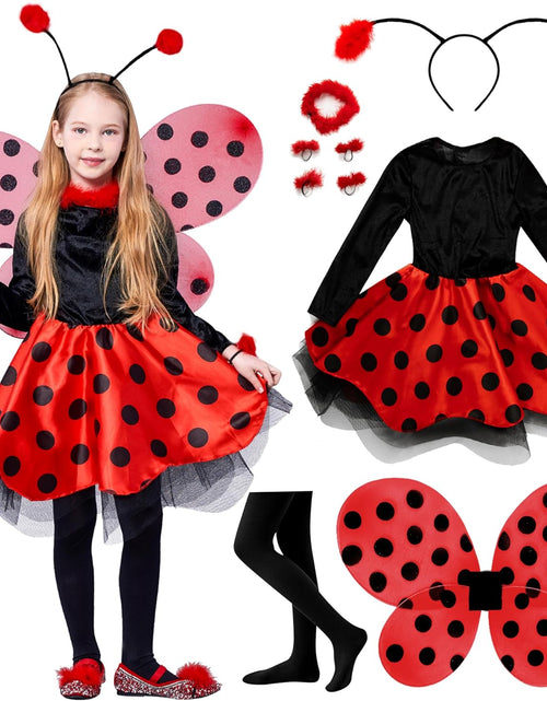 Load image into Gallery viewer, Ladybug Costume Ballerina Beetle Wings Fancy Dress up Outfit Ladybird Suit
