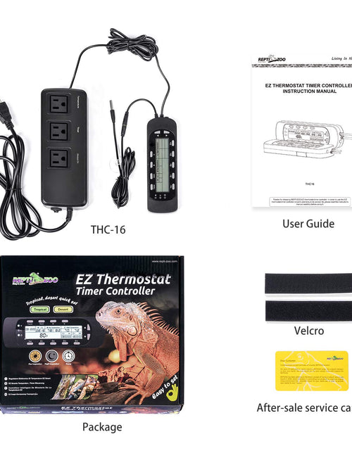 Load image into Gallery viewer, Reptile Thermostat Digital Outlet Temperature Timer Troptical or Desert Mode with Day Night Control for Aquarium Reptiles Terrarium Humidistat Mushroom Fermentation,Easy Setup (THC16)
